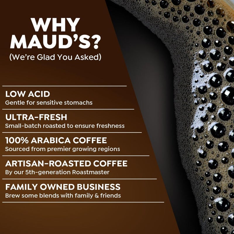 Maud's Dark Roast Coffee Pods, 100ct, Recyclable Single Serve Pods – 100% Arabica Coffee, Compatible with Keurig K Cups Maker - Image 4